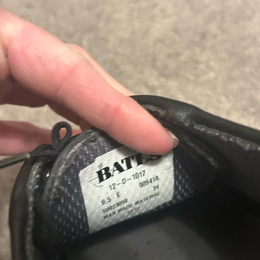🎁Bates Shiny Black Men's Oxfords sz:9.5 E